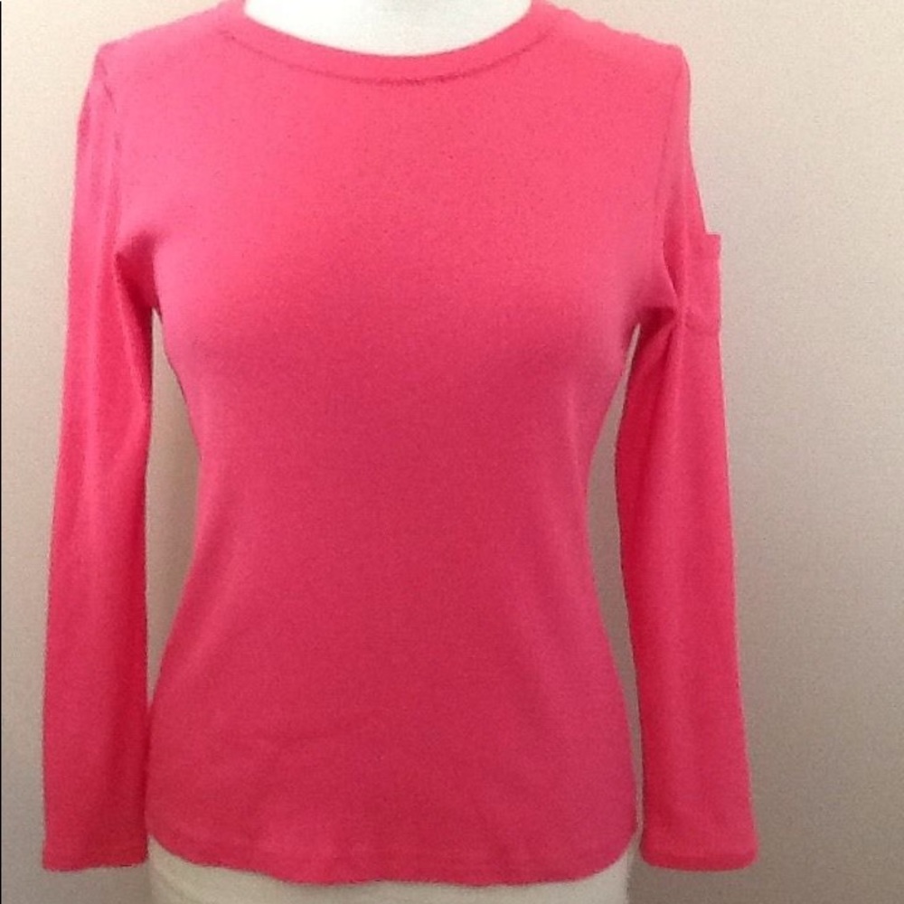 EUC Talbots Pink Long Sleeve Tee Size M